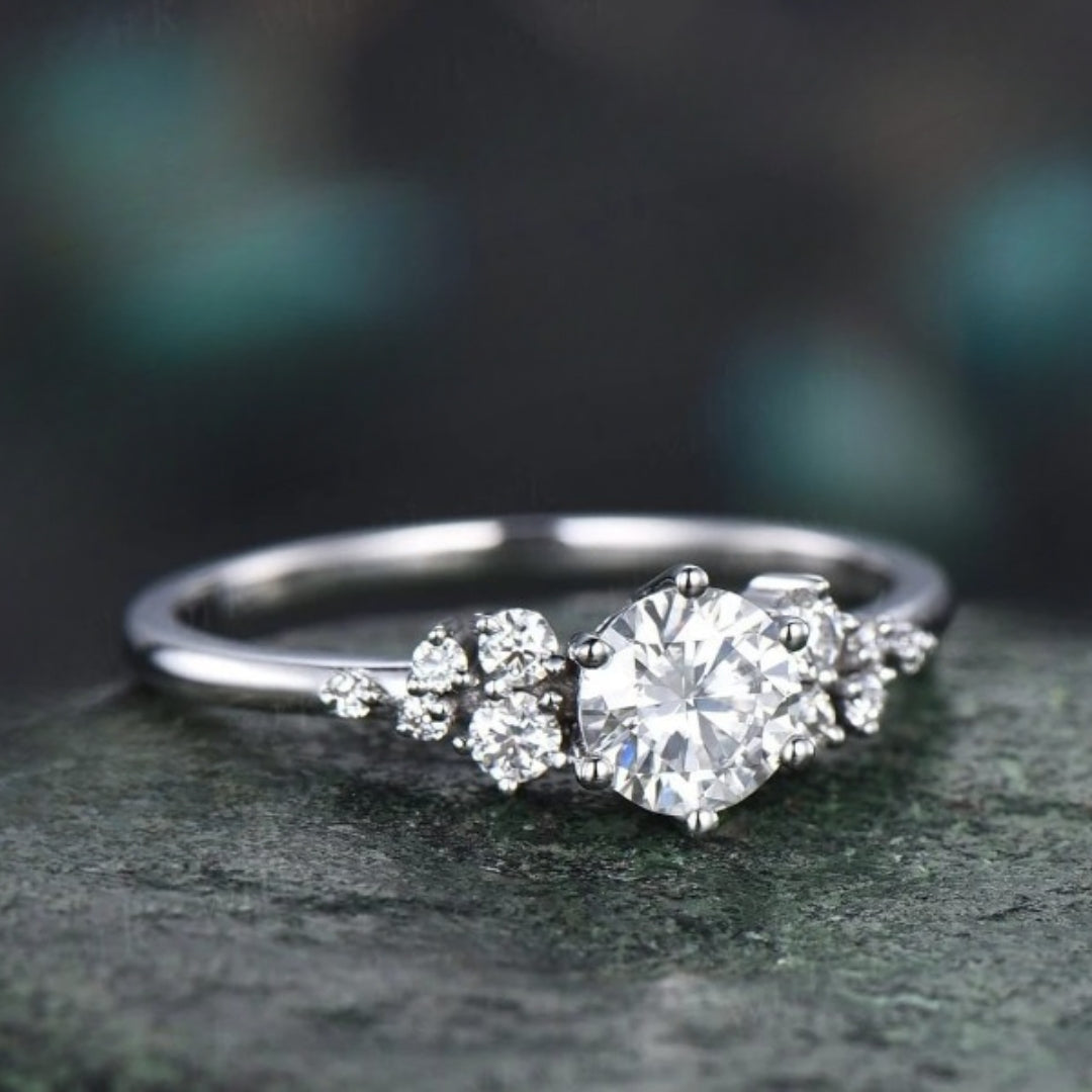 Round Cut 2.03 Ct Simulated Diamond Vintage Ring