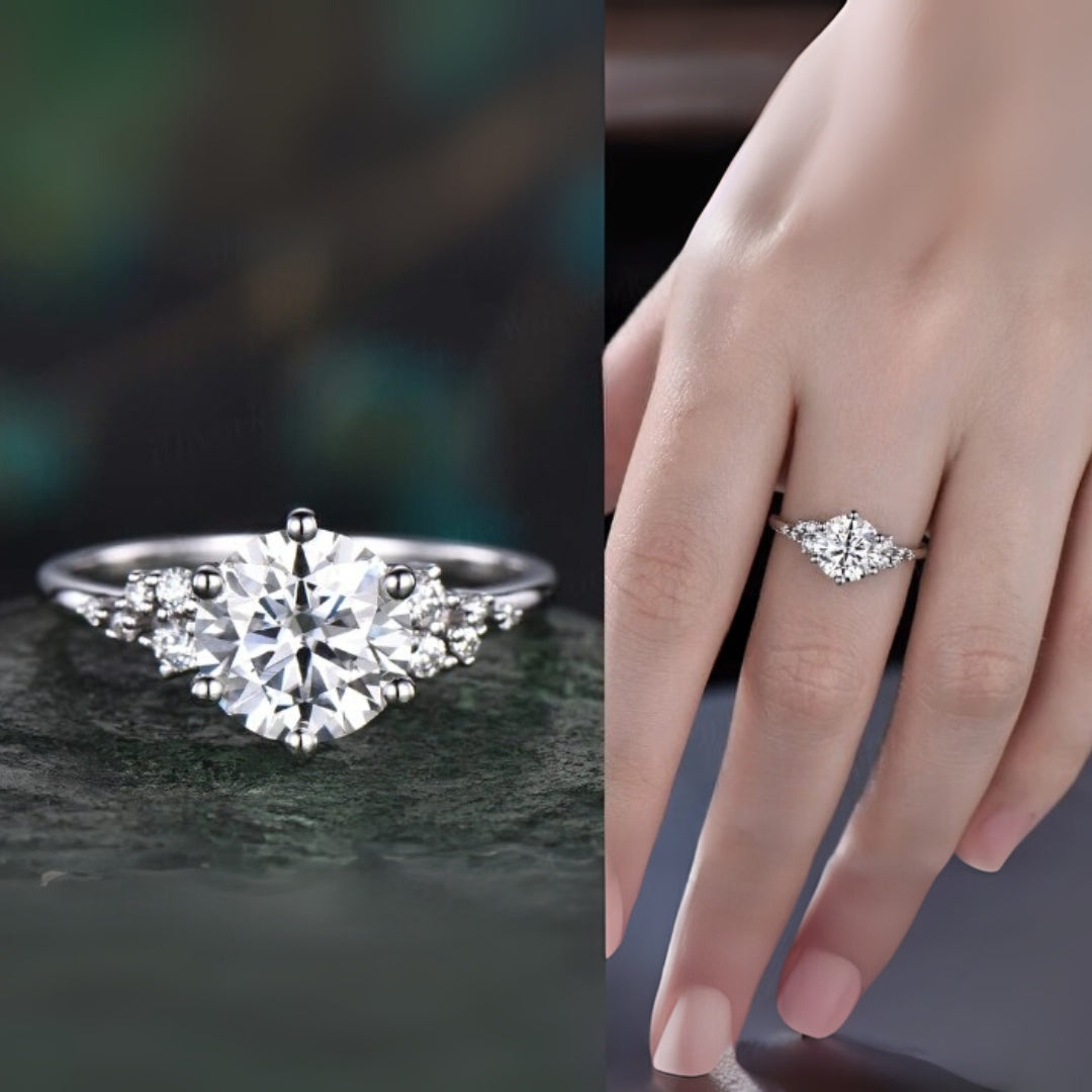 Round Cut 2.03 Ct Simulated Diamond Vintage Ring