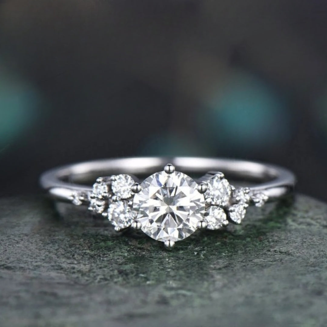 Round Cut 2.03 Ct Simulated Diamond Vintage Ring