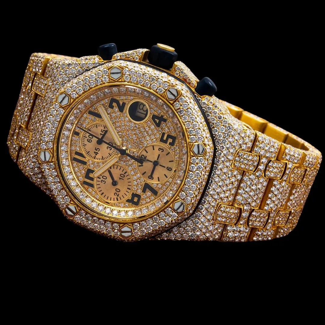 VVS Clarity Moissanite AP Watch Close Up Front View