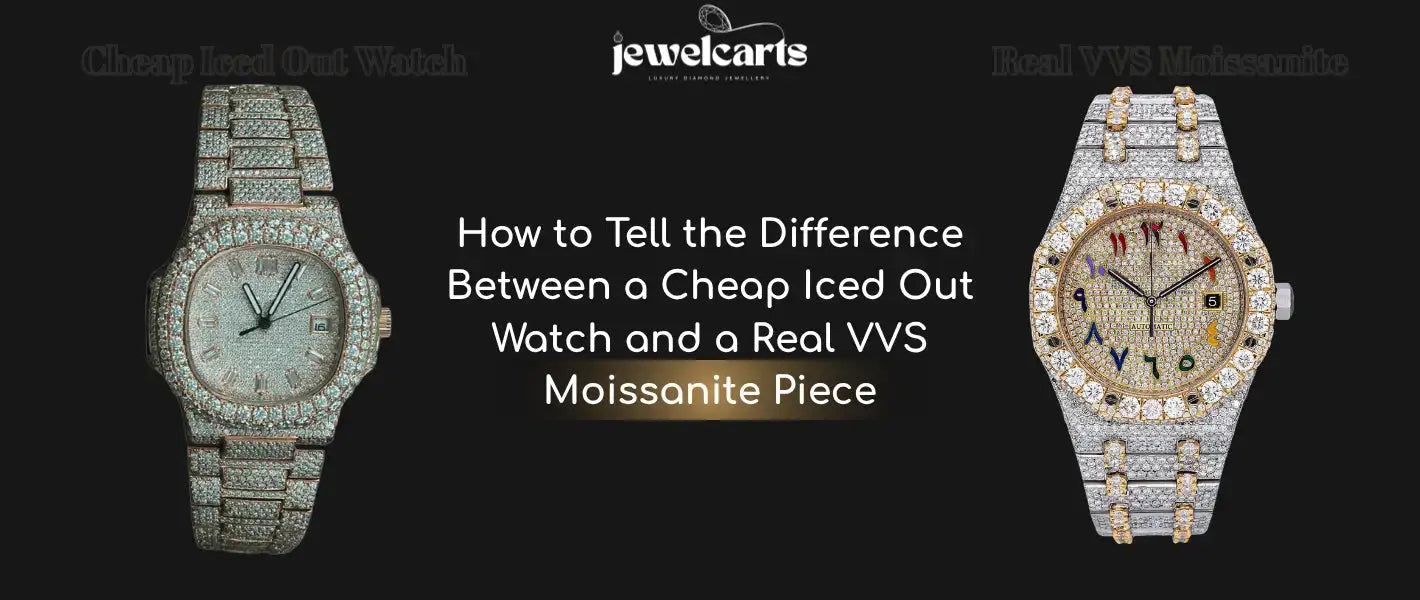 How to Tell the Difference Between a Cheap Iced Out Watch and a Real VVS Moissanite Piece