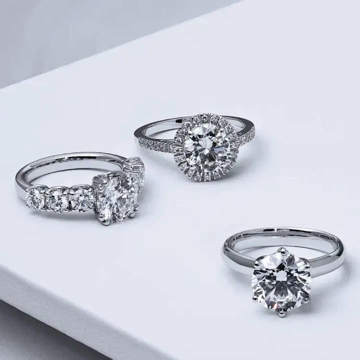 Elegant Lab-grown Diamond Rings & Bracelets For Celebrations