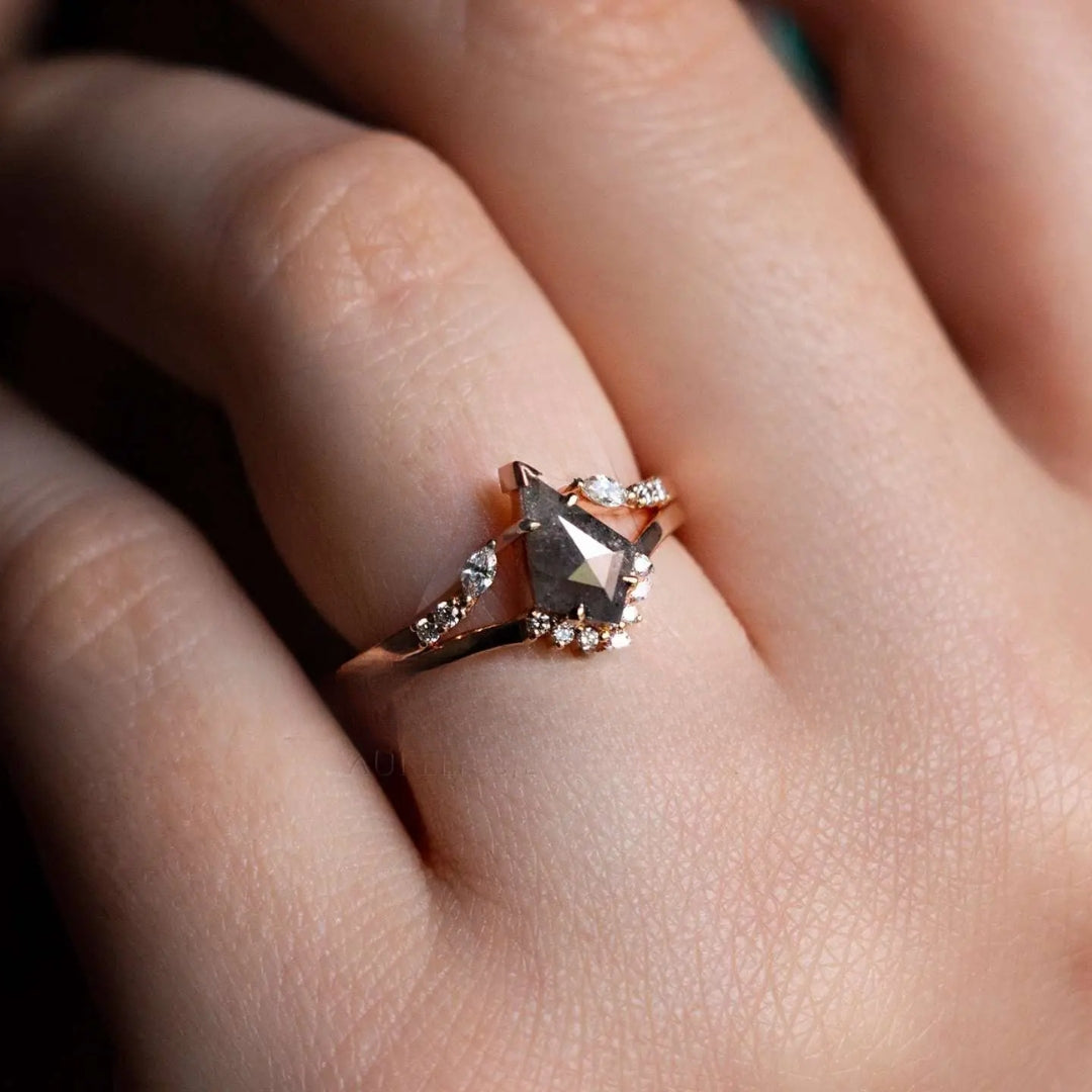 Exploring the Darker Side: Natural Salt and Pepper Diamond Rings