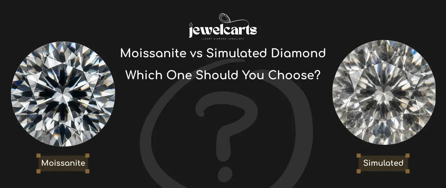 Comparing moissanite vs simulated diamond? Explore sparkle, durability, price & more to find the best diamond alternative for your jewelry.