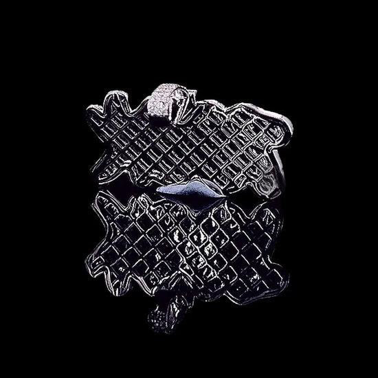 100K Hip Hop Moissanite Statement Pendant in 925 Sterling Silver Back Side View