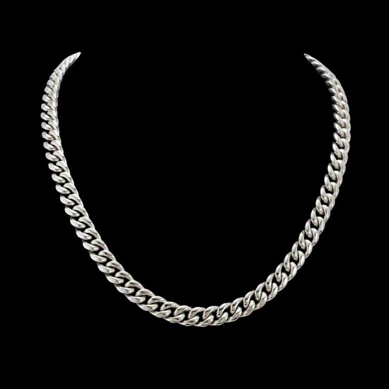 10MM 925 Sterling Silver Cuban Link Chain Close Up View