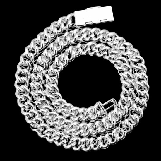 10MM Moissanite Miami Cuban Link Chain 14K Gold Back View