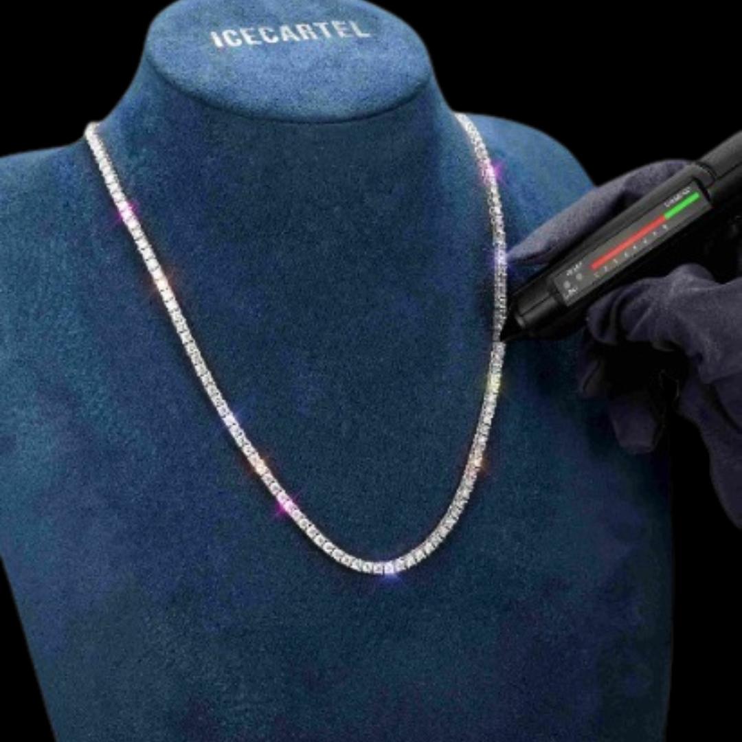 3MM Moissanite Tennis Chain and Bracelet Set
