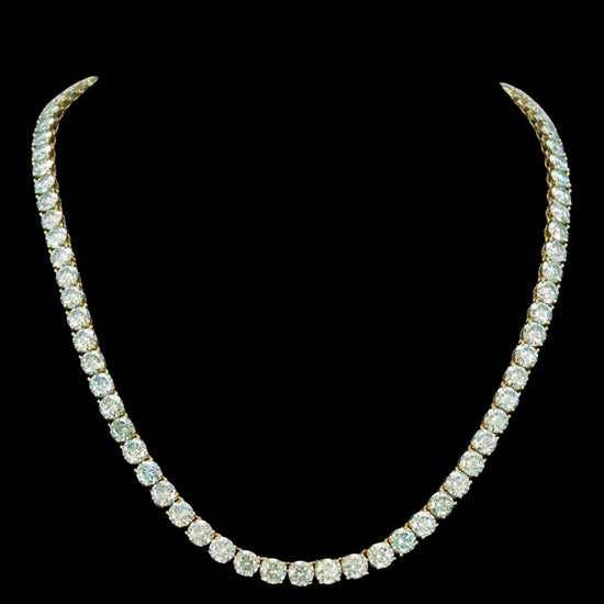 6MM VVS Moissanite Tennis Necklace in 14K Gold