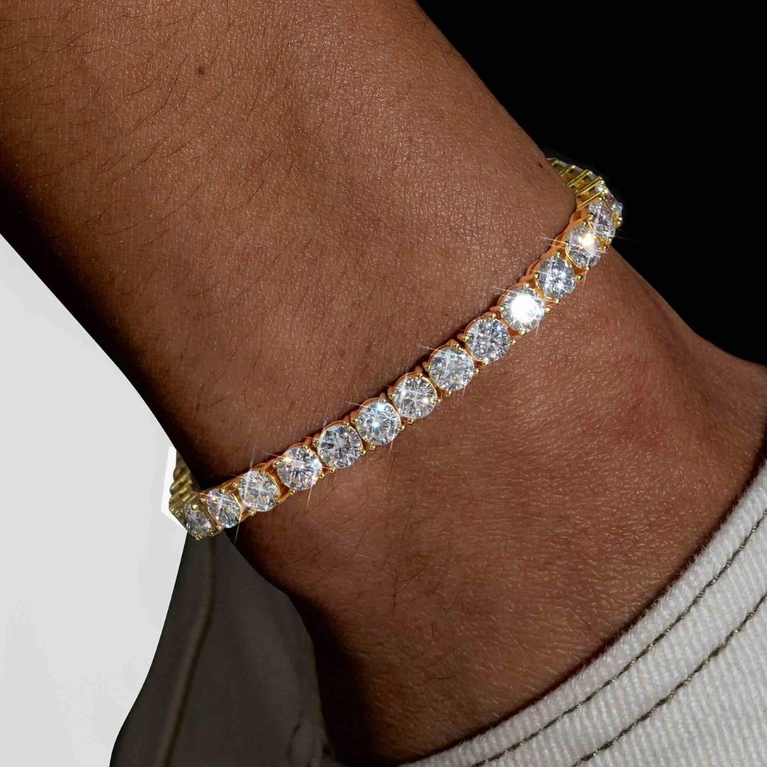 5MM Moissanite Tennis Chain and Bracelet Set