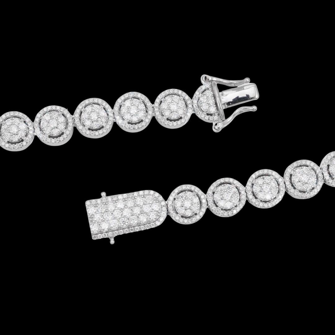 10mm Iced Out Bezel Set Tennis Chain in 14K Gold Clasp View