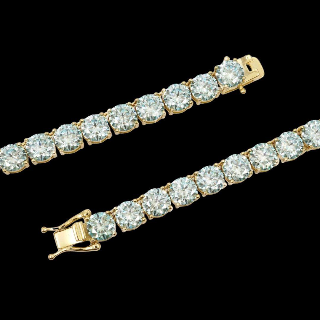 6MM VVS Moissanite Tennis Necklace in 14K Gold