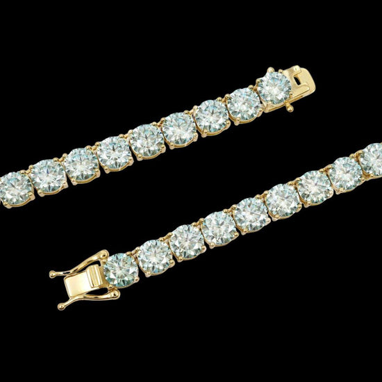 6MM VVS Moissanite Tennis Necklace in 14K Gold