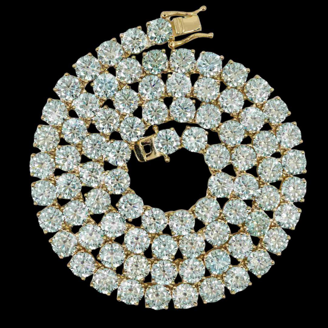 6MM VVS Moissanite Tennis Necklace in 14K Gold
