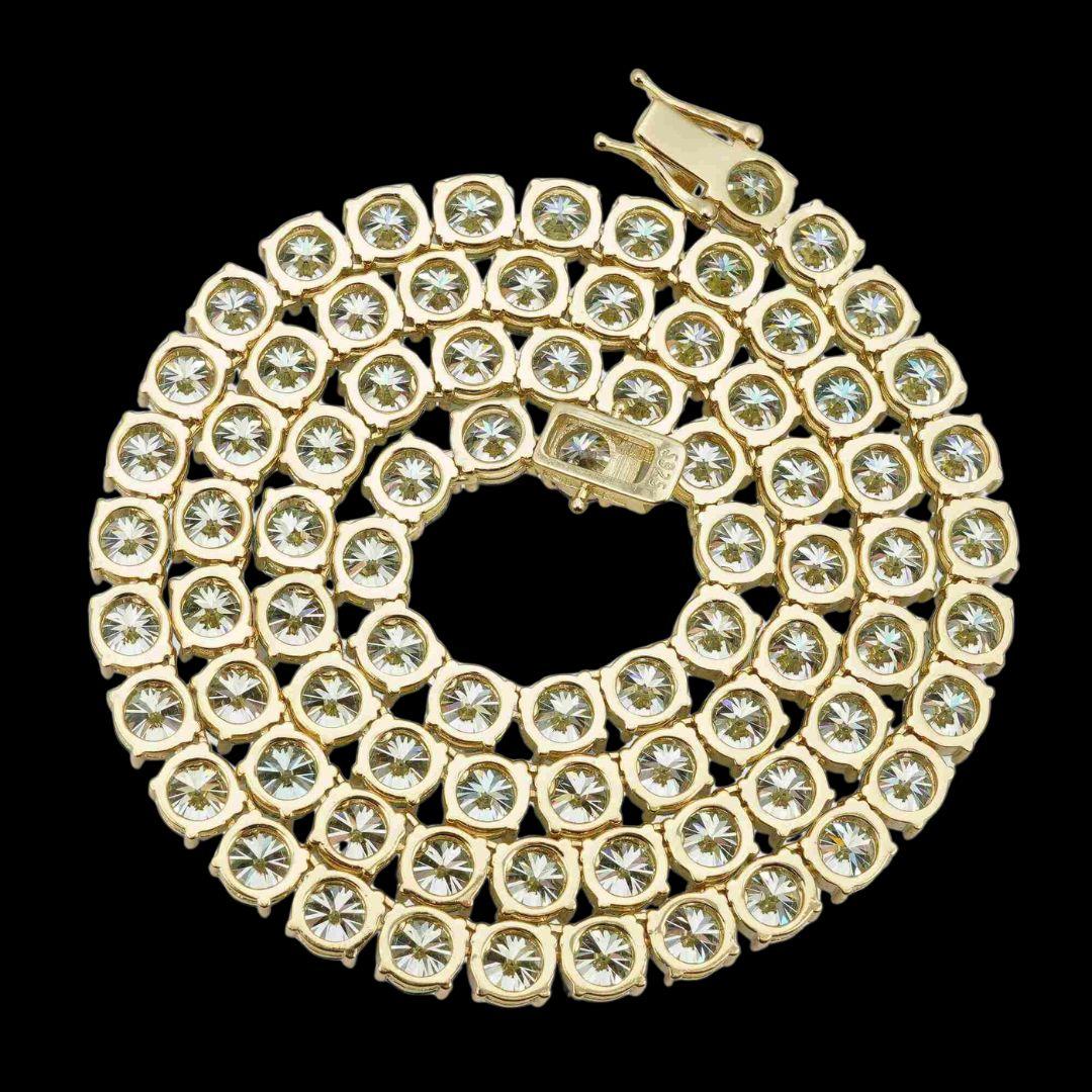 6MM VVS Moissanite Tennis Necklace in 14K Gold