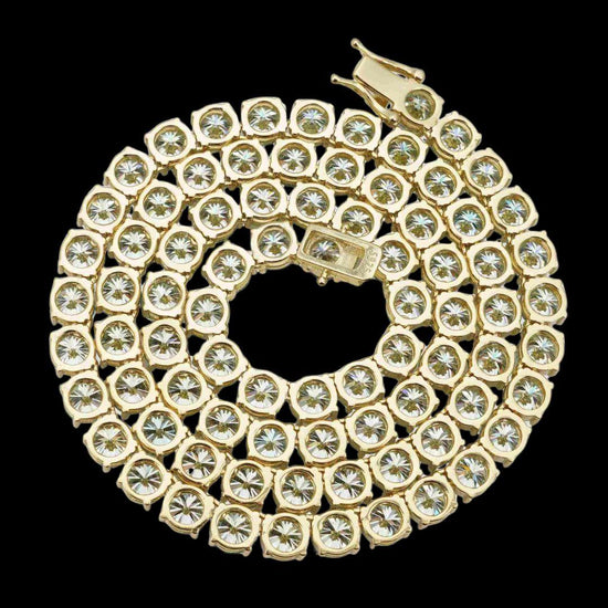 6MM VVS Moissanite Tennis Necklace in 14K Gold