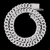 14K Gold 12MM 2-Row Round Moissanite Miami Cuban Chain
