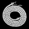 14K White Gold 3MM Round Moissanite Tennis Chain