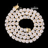 14K Yellow Gold 6MM Round Moissanite Tennis Chain