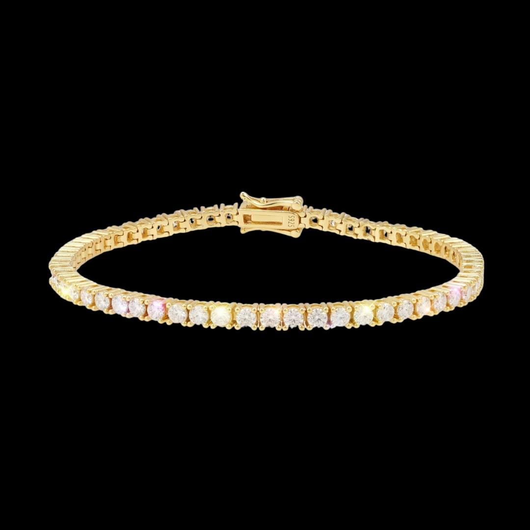 3MM Moissanite Tennis Chain and Bracelet Set
