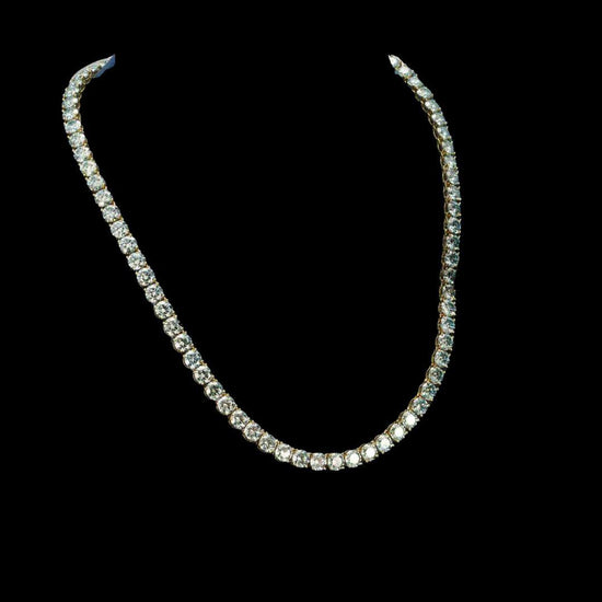 6MM VVS Moissanite Tennis Necklace in 14K Gold