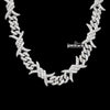 15MM CUSTOM CLASP Moissanite Spiked Link Cuban Chain 14K Gold