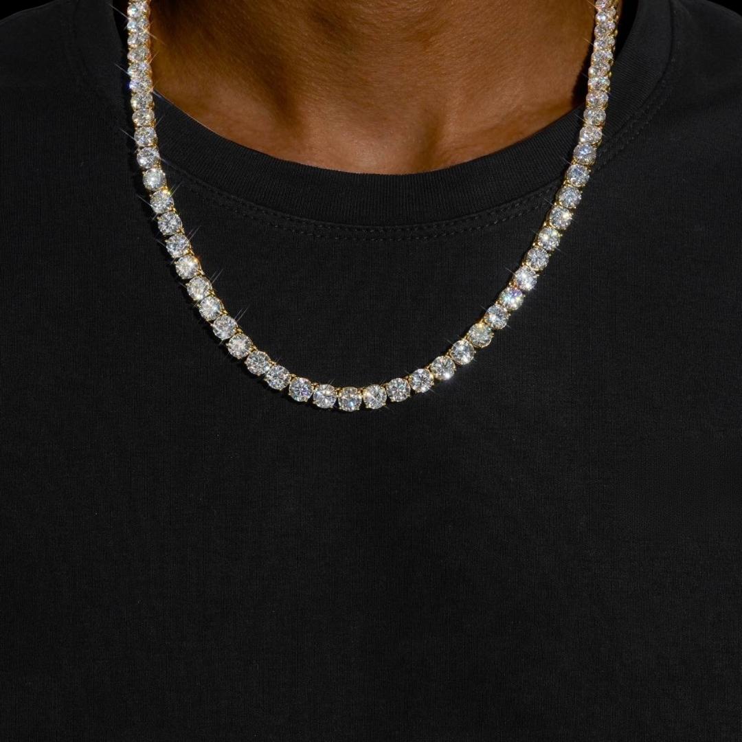 5MM Moissanite Tennis Chain and Bracelet Set