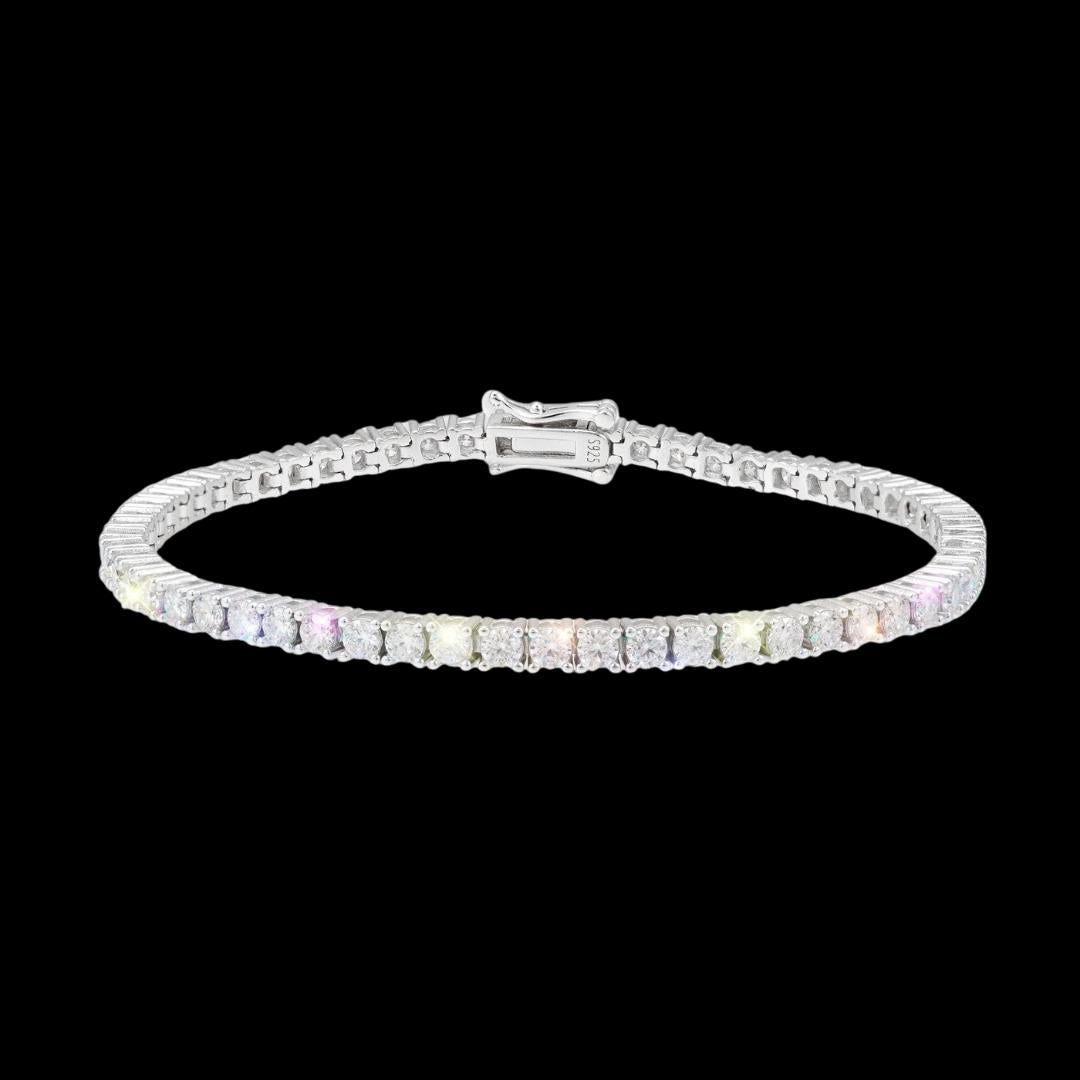 3MM Moissanite Tennis Chain and Bracelet Set
