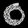 18mm Moissanite Cuban Link Chain in 925 Sterling Silver