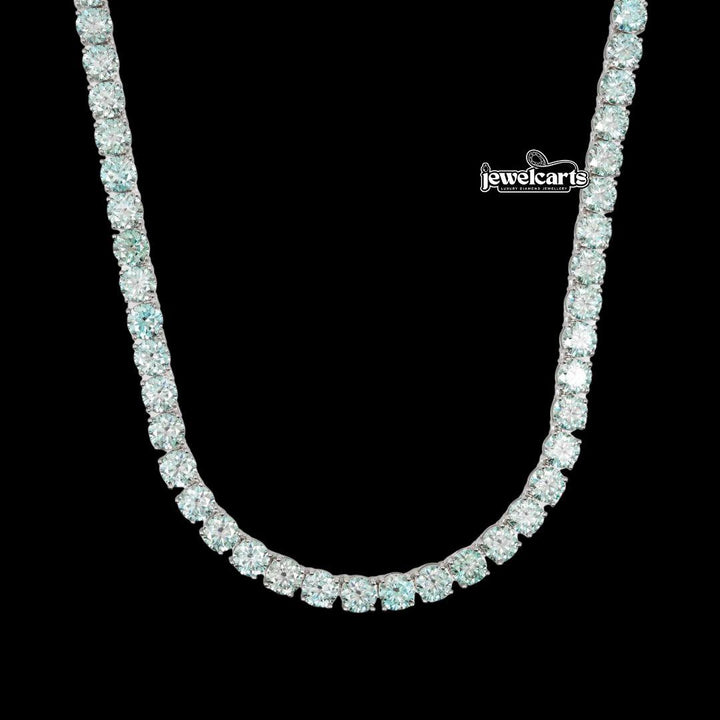 6MM VVS Moissanite Tennis Necklace in 14K Gold