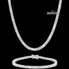 3MM Moissanite Tennis Chain and Bracelet Set