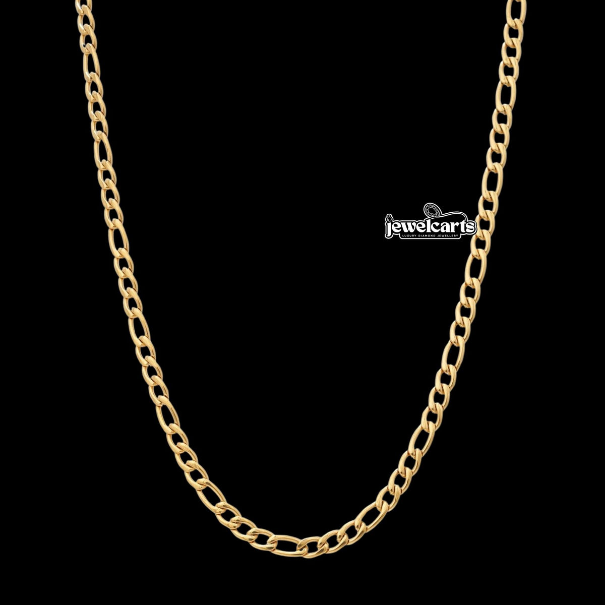 3mm Figaro Chain in 14K Yellow Gold