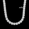 10MM VVS Moissanite Tennis Necklace in Sterling Silver