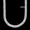 8MM Prong-Set Moissanite Cuban Link Chain 14K White Gold