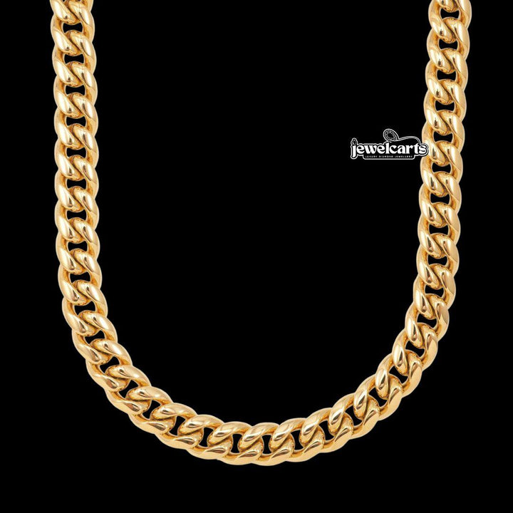 10MM 14K Yellow Gold Classic Cuban Necklace
