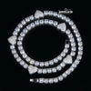5mm Round Moissanite Tennis Chain Heartora in 14K White Gold