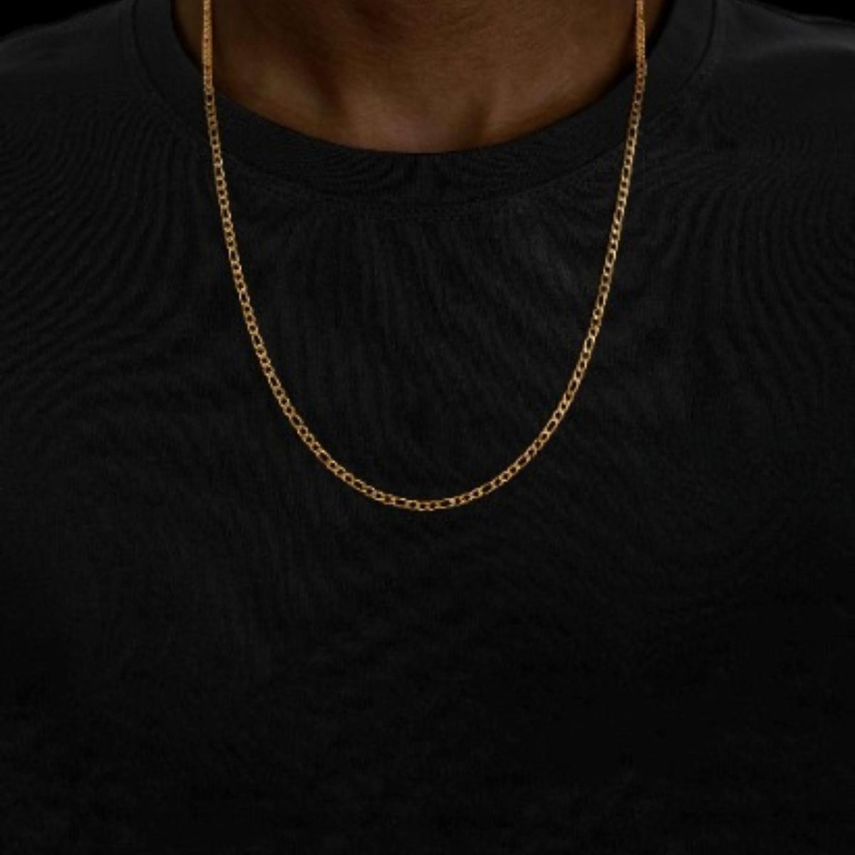 3mm Figaro Chain in 14K Yellow Gold