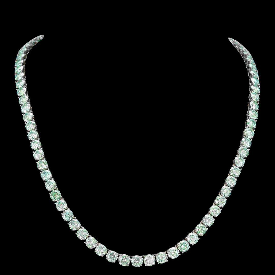 6MM VVS Moissanite Tennis Necklace in 14K Gold