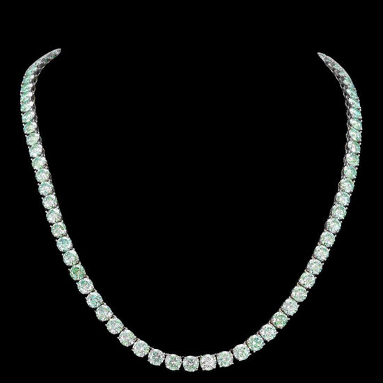 6MM VVS Moissanite Tennis Necklace in 14K Gold