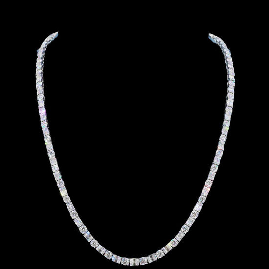 5MM Hybrid Cut Moissanite Tennis Chain 14K Gold
