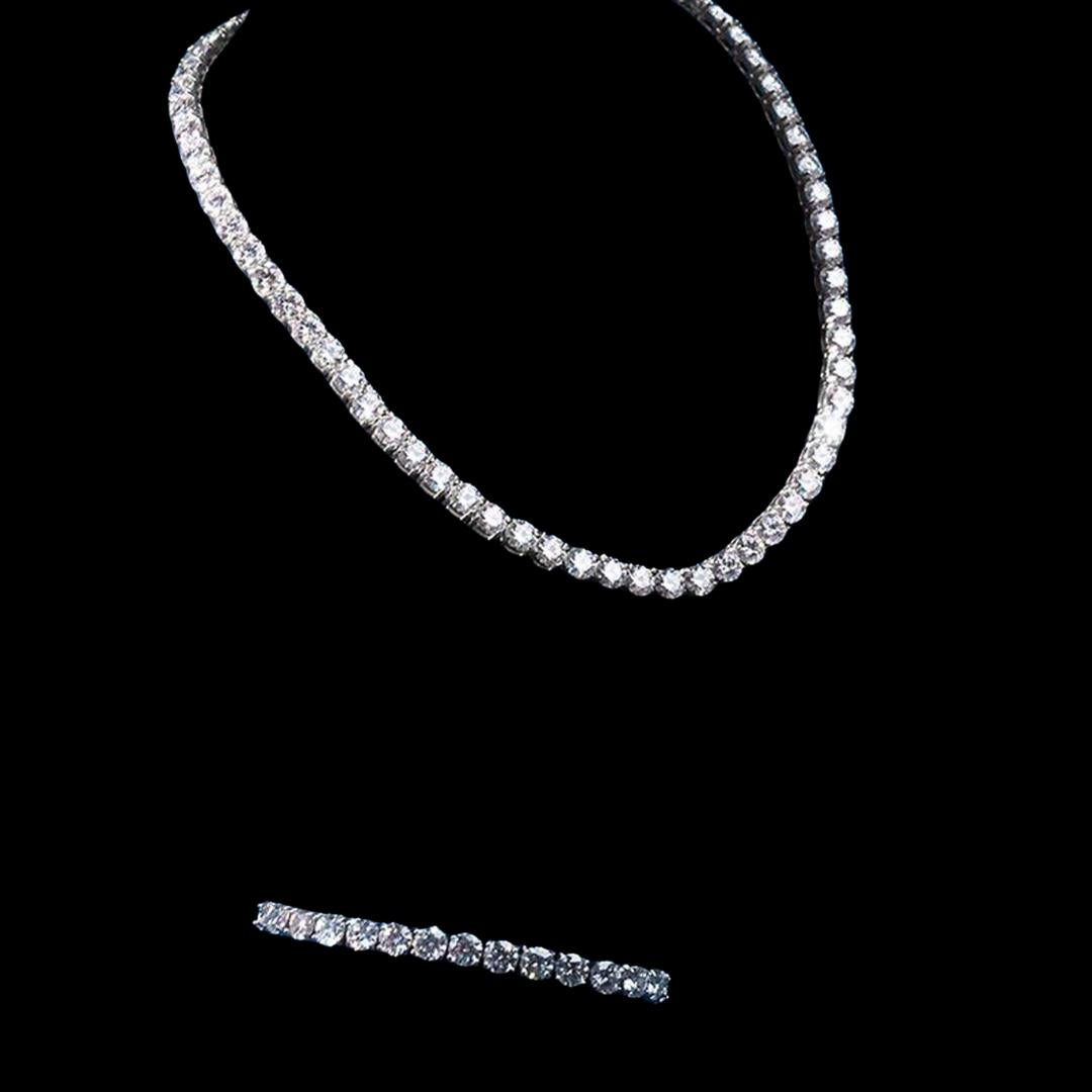 5MM Moissanite Tennis Chain and Bracelet Set