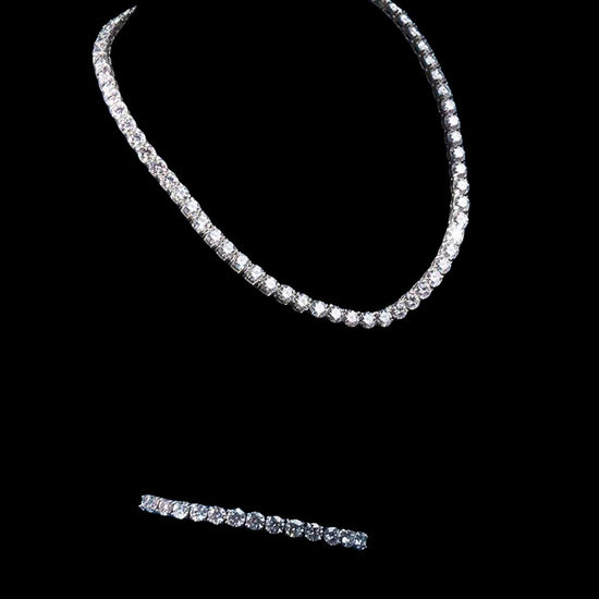5MM Moissanite Tennis Chain and Bracelet Set