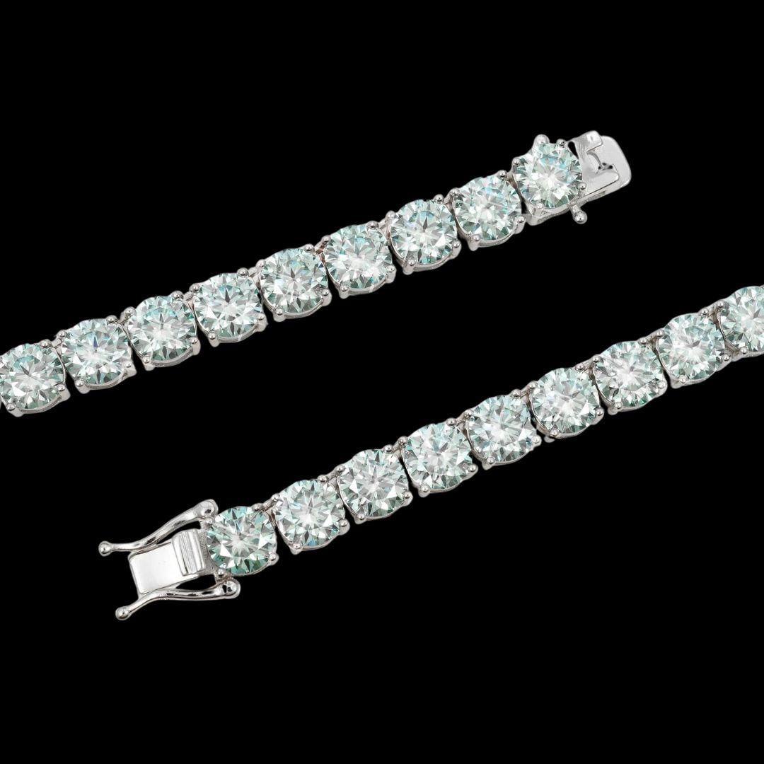 6MM VVS Moissanite Tennis Necklace in 14K Gold