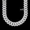 4 Row 20MM VVS Moissanite Cuban Chain 14K Gold