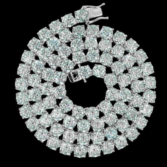 6MM VVS Moissanite Tennis Necklace in 14K Gold