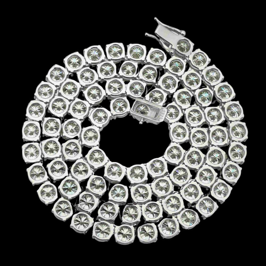 6MM VVS Moissanite Tennis Necklace in 14K Gold