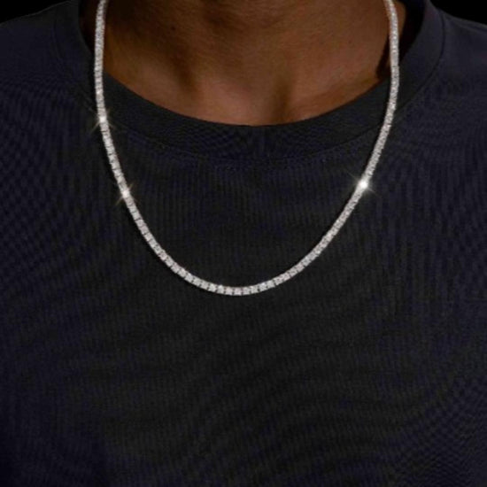 3MM Moissanite Tennis Chain and Bracelet Set