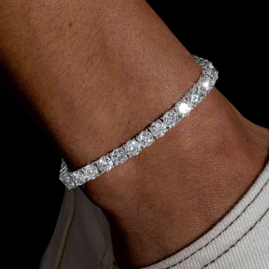 5MM Moissanite Tennis Chain and Bracelet Set