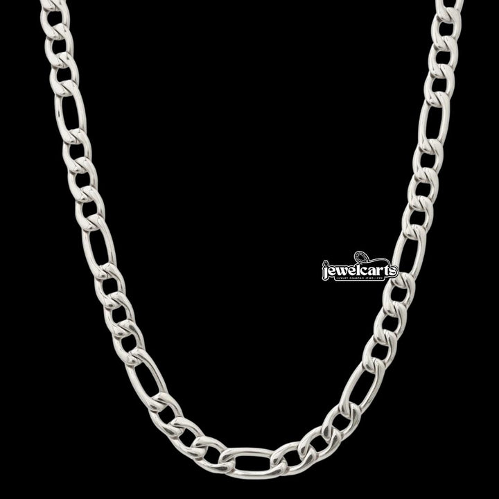 7mm Cuban Link Chain in 925 Sterling Silver Front View
