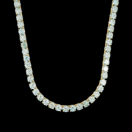 6MM VVS Moissanite Tennis Necklace in 14K Gold